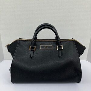 DKNY Black Saffiano Leather Top Handle Satchel